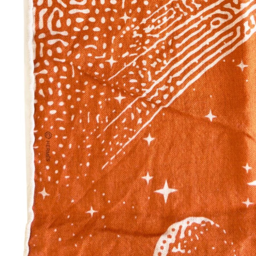 HERMES Clair de Lune shawl 140 月光飛馬 羊絨 圍巾-4
