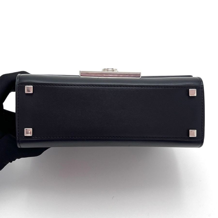 MOYNAT 黑銀rejane小號手提斜背包20*14*6 99新配件塵袋-4