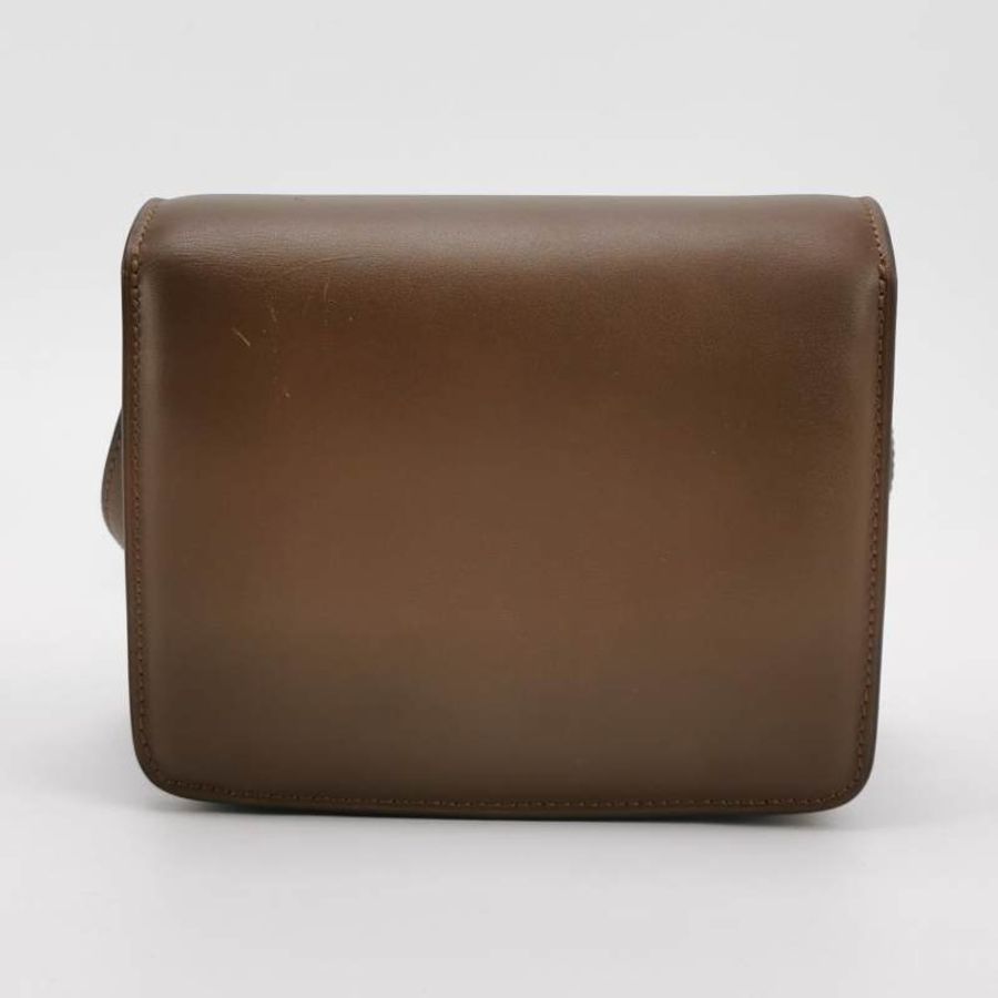 Celine Classic Box豆腐包小號牛皮純色按壓式鎖扣單肩包-4