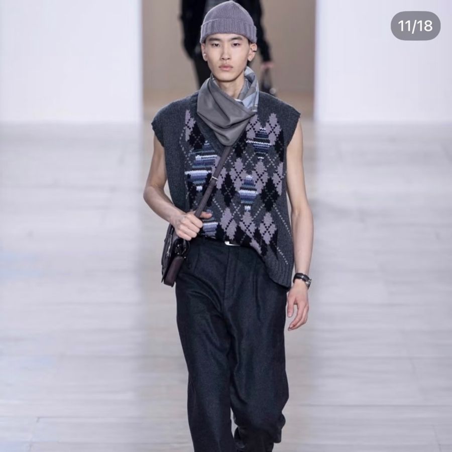 宋仲基同款/秀款 男女皆可穿 吊牌還在 HERMÈS 愛馬仕羊絨針織背心-1