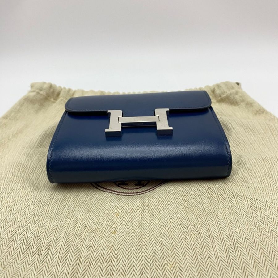HERMES 銀扣康康錢包 13*11*3 98新配件塵袋-3