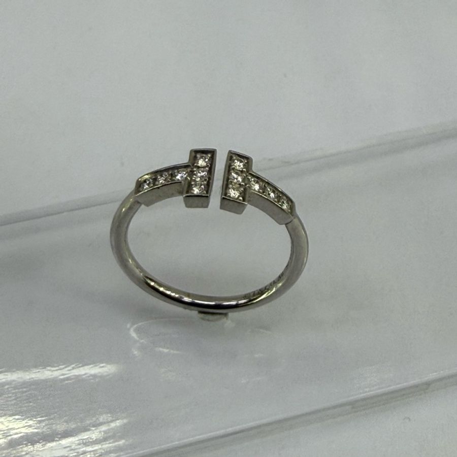Tiffany & Co T 白金鑽石戒指 Size : EU 48.5-1