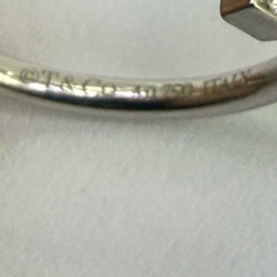 Tiffany & Co T 白金鑽石戒指 Size : EU 48.5-7