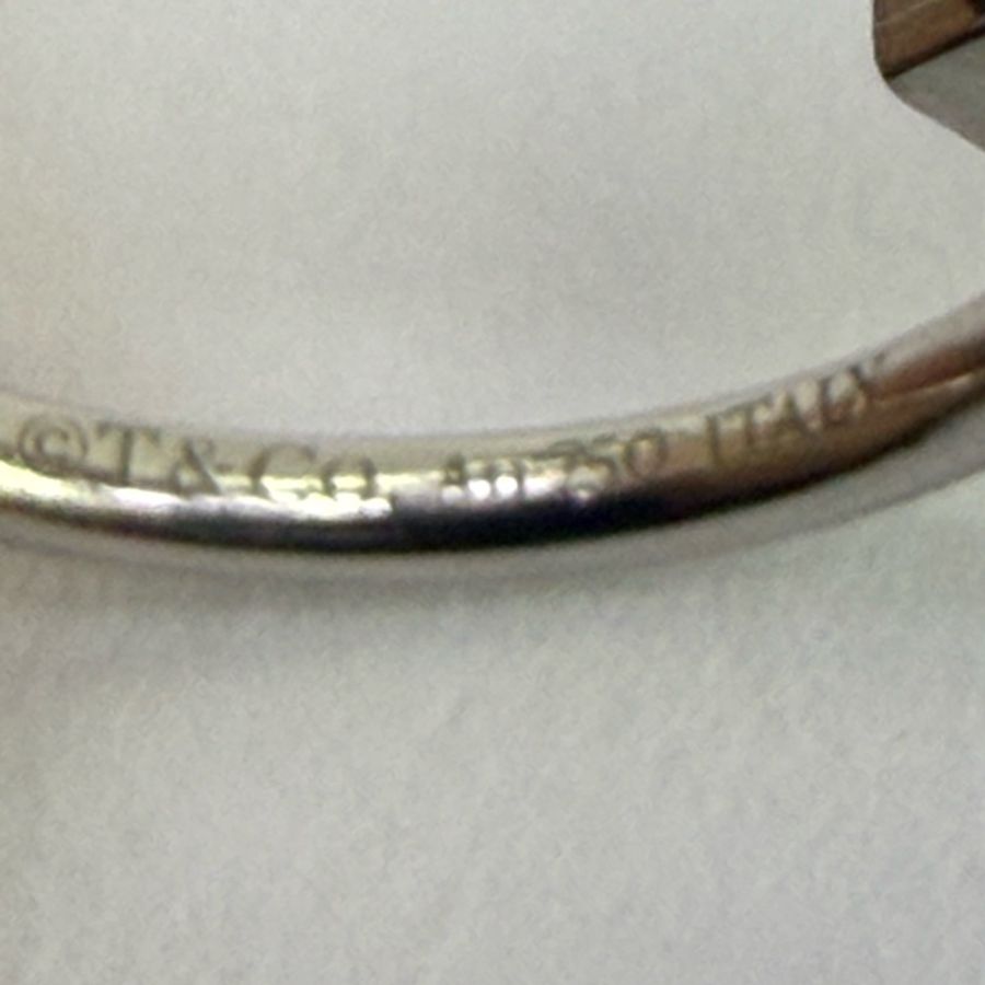 Tiffany & Co T 白金鑽石戒指 Size : EU 48.5-15