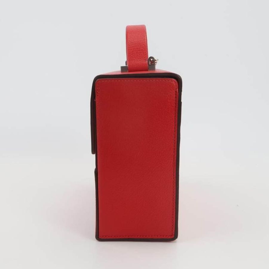 Hermes Cinhetic18斜挎包單肩包Chevre Mysore山羊皮銀扣Q5國旗紅D刻-2