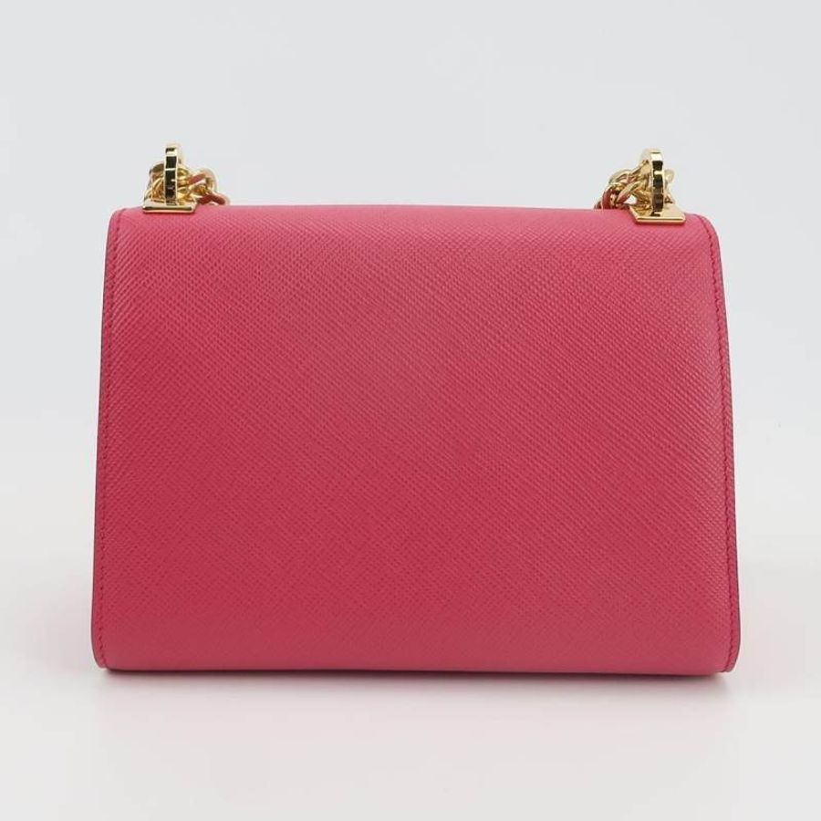 Prada Monochrome牛皮純色字母logo信封式翻蓋斜挎包-4