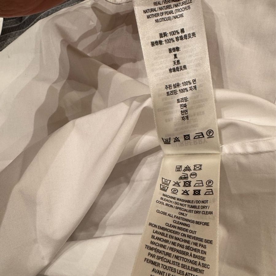 burberry 刺繡白襯衫-4