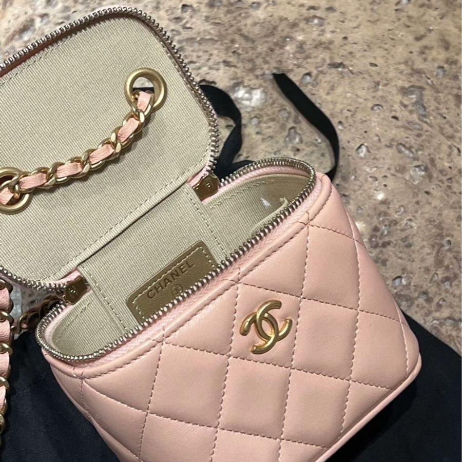 全網最低價✨97新 Chanel 金球小盒子 裸色-7
