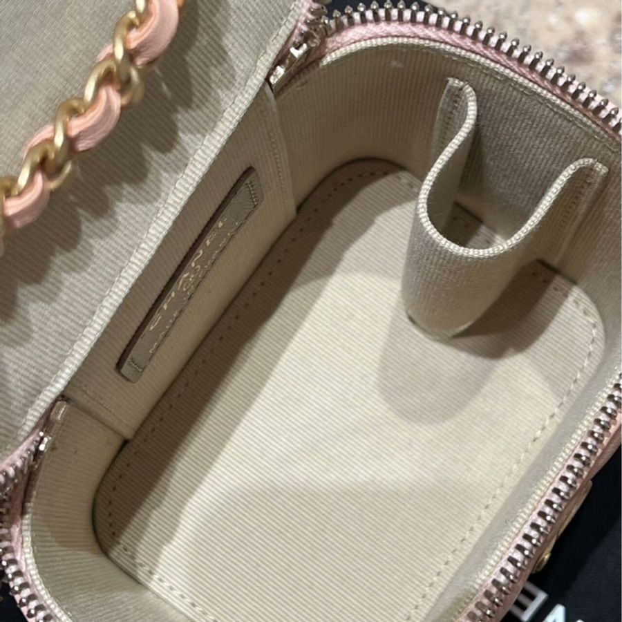 全網最低價✨97新 Chanel 金球小盒子 裸色-8