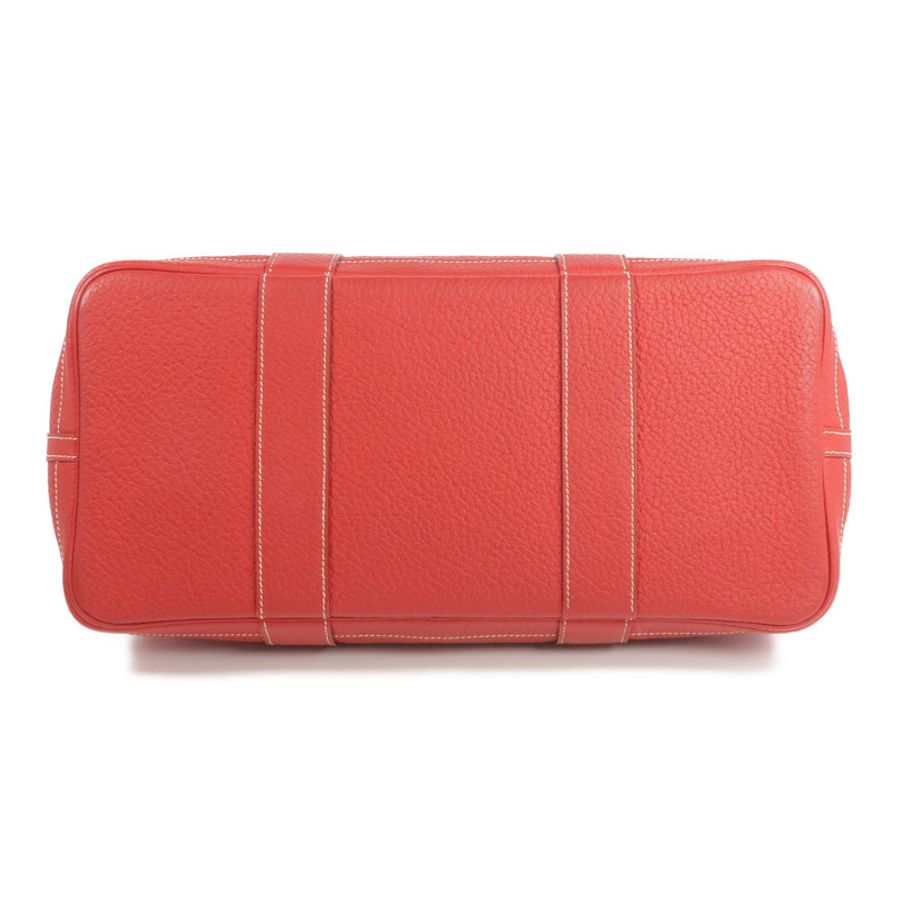 HERMES Clemence皮革Garden Party PM銀扣手挽袋-3