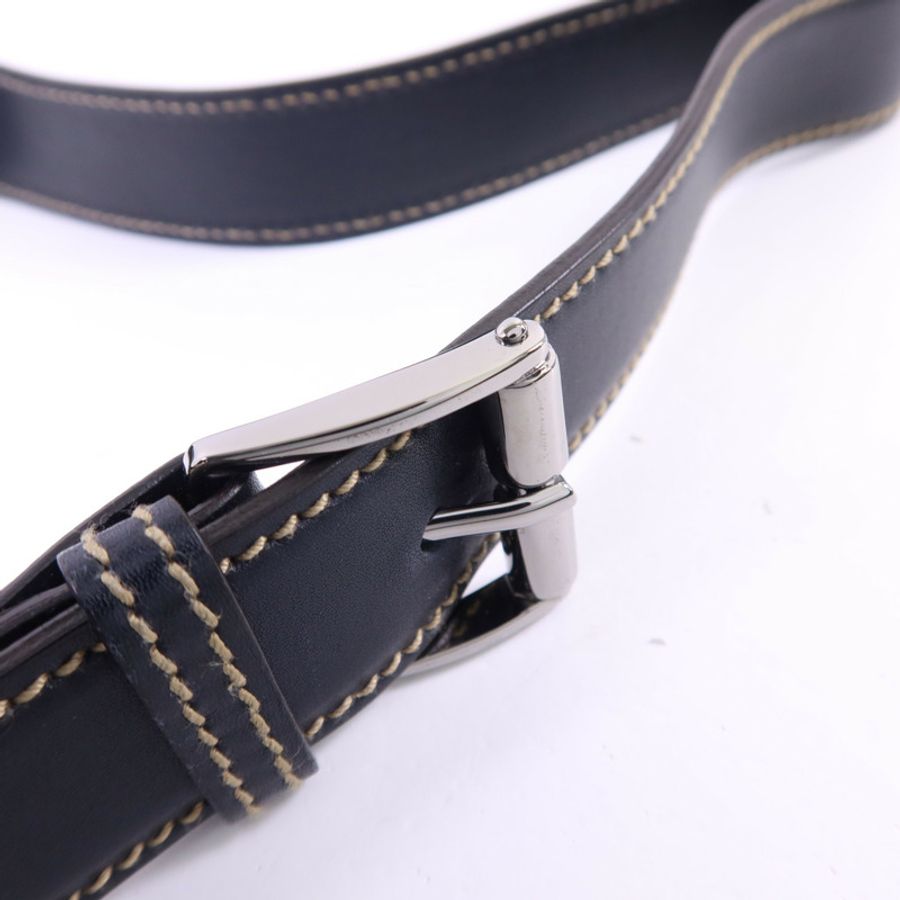 GUCCI 牛皮皮革Messenger Bag銀扣肩背袋-10