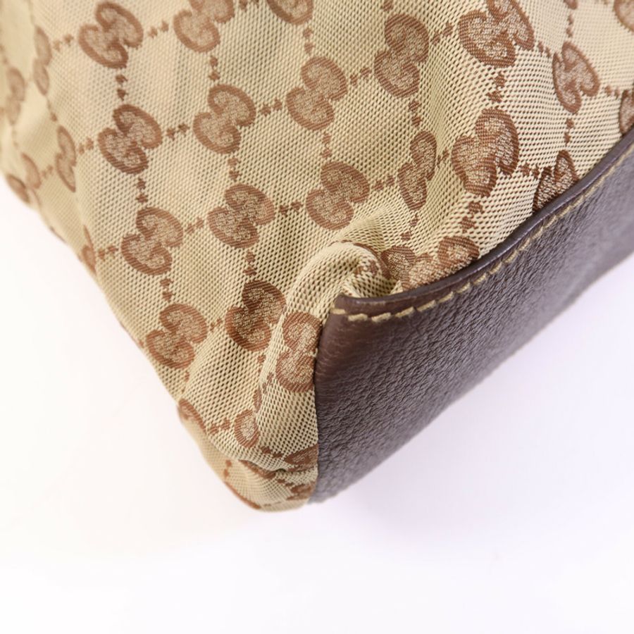 GUCCI 帆布Tote Bag銀扣手挽袋-11