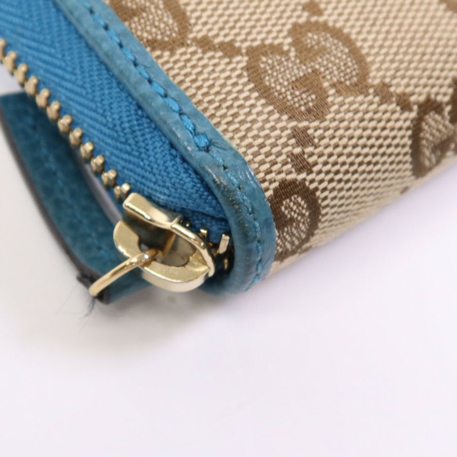GUCCI 帆布Long Wallet金扣長錢包-10