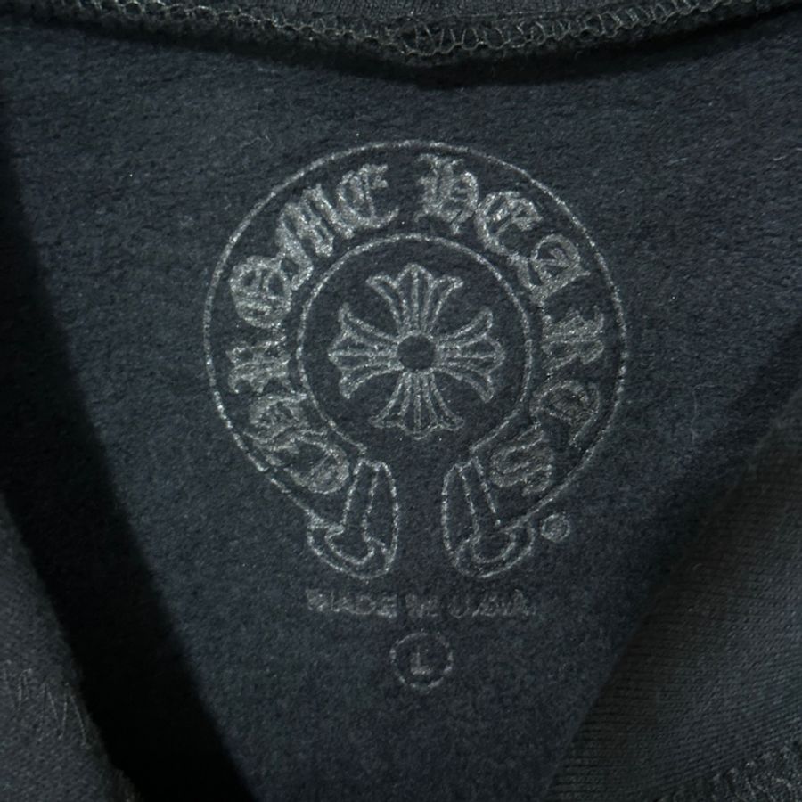 克羅心 chrome hearts 捲軸 英文 字體 外套 連帽外套-5
