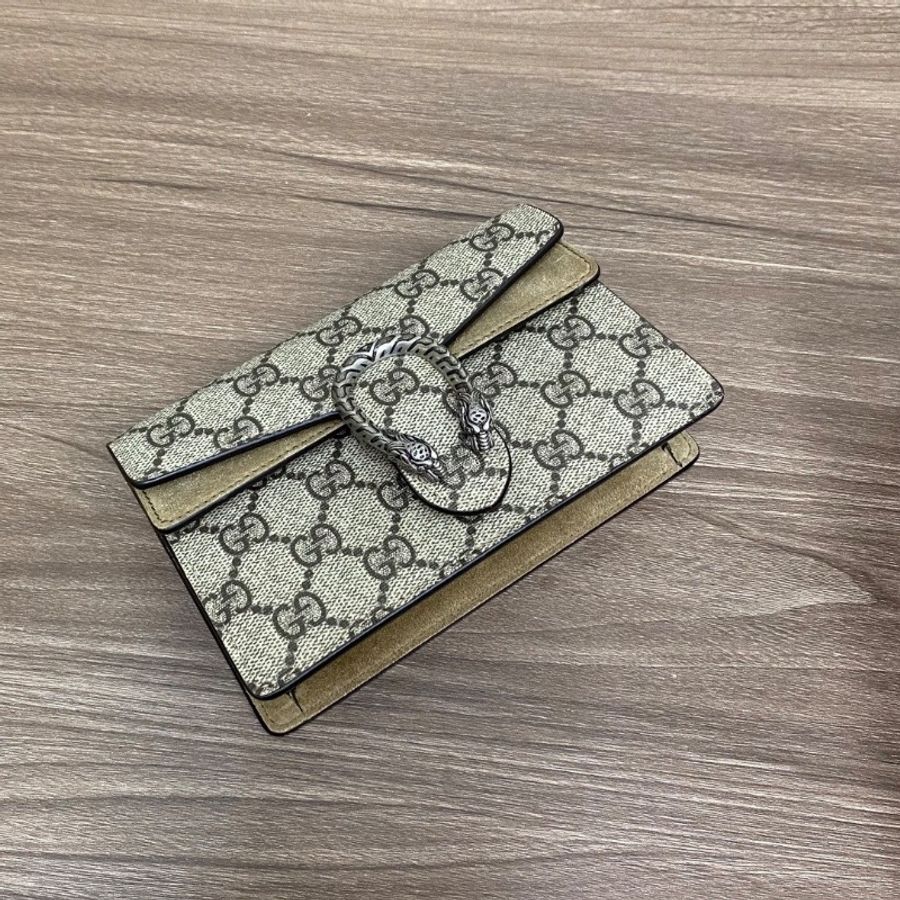 GUCCI老花mini酒神單肩斜挎鏈條包 99新 16.5*10*3.5配件:盒子塵袋-5