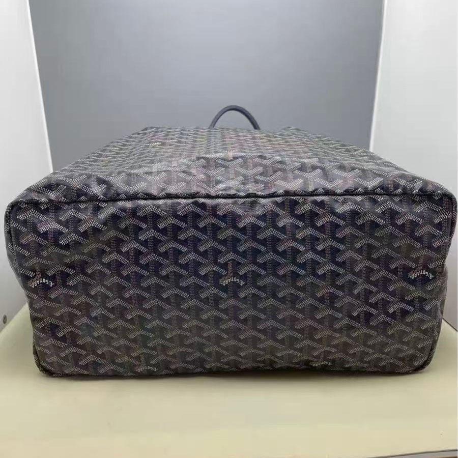 GOYARD藏青色Y字印花大號子母肩背購物袋99新39*32*18.5-5