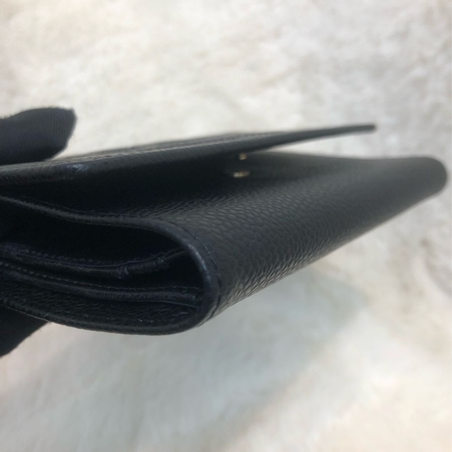 Chanel 荔枝牛皮中長夾 XB821-12