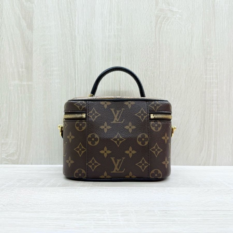 LV雙色原花Vanity PM手提側背化妝箱包 M45165-1