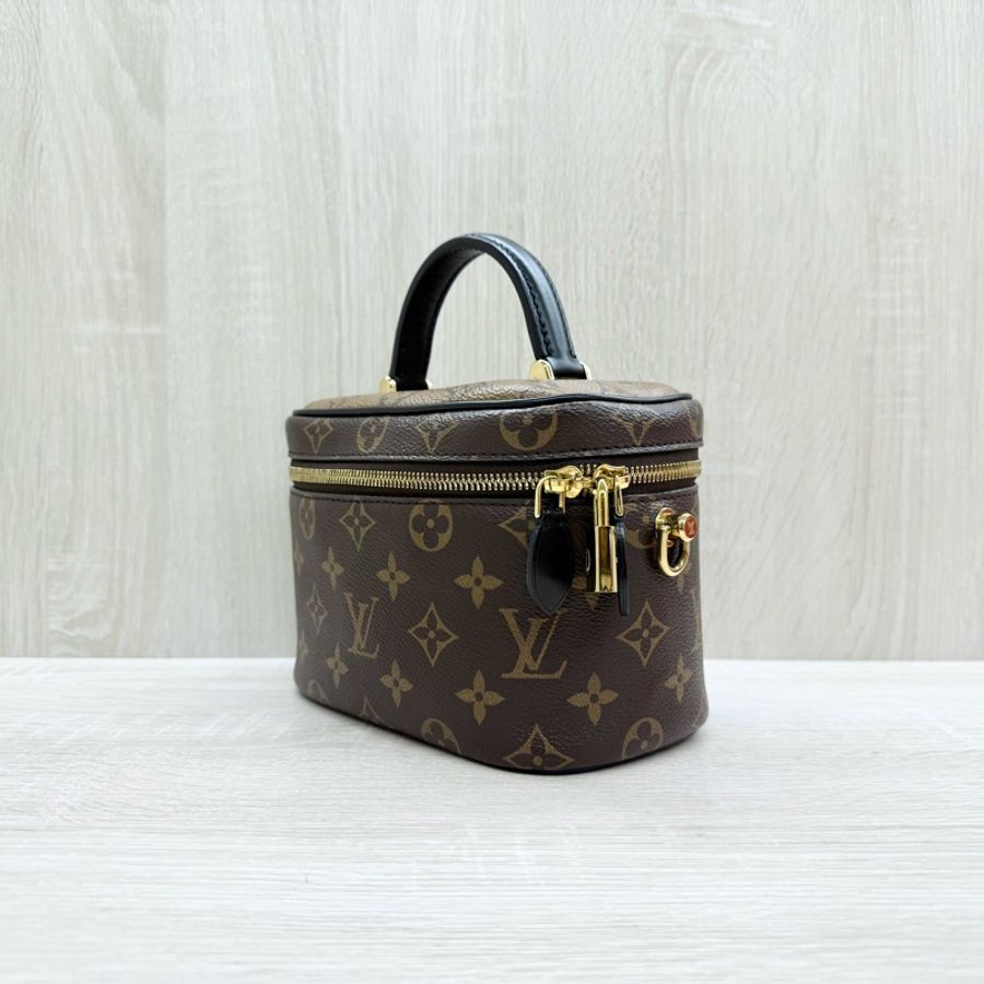LV雙色原花Vanity PM手提側背化妝箱包 M45165-2