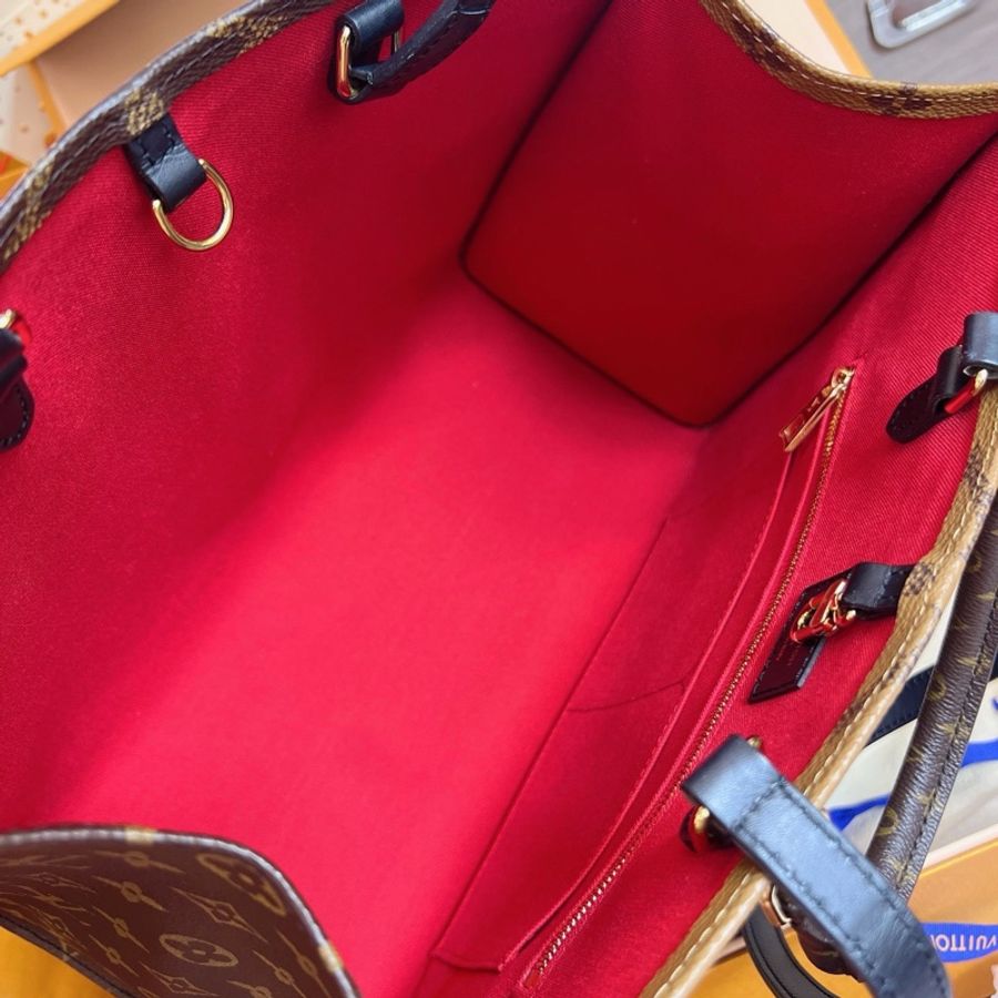 芯片款Lv onthego 中號tote 焦糖色雙面-5