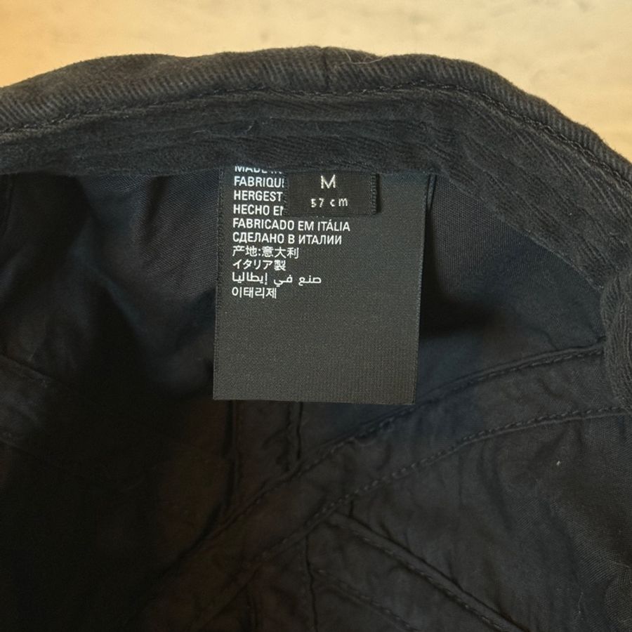 BALENCIAGA logo刺繡缺口帽簷仿舊棉質鴨舌帽(黑色)-8