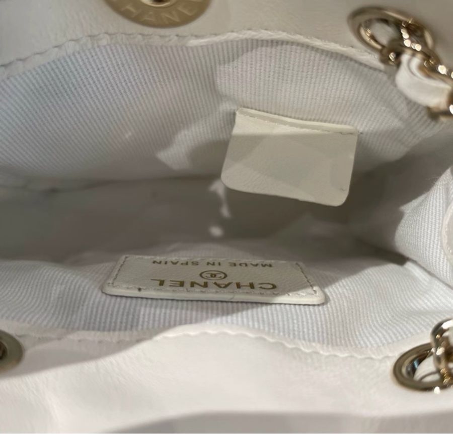 【97%新 ✨ 全網最低價!】Chanel mini 奶白色 小羊皮 22c 小廢包 卡片包-7