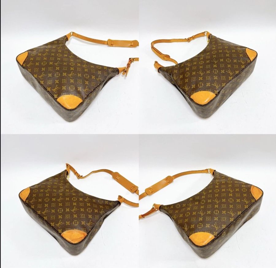 【有塵袋✨92%新】LV Boulogne 中古小號牛角包 經典老花 單肩斜背-5
