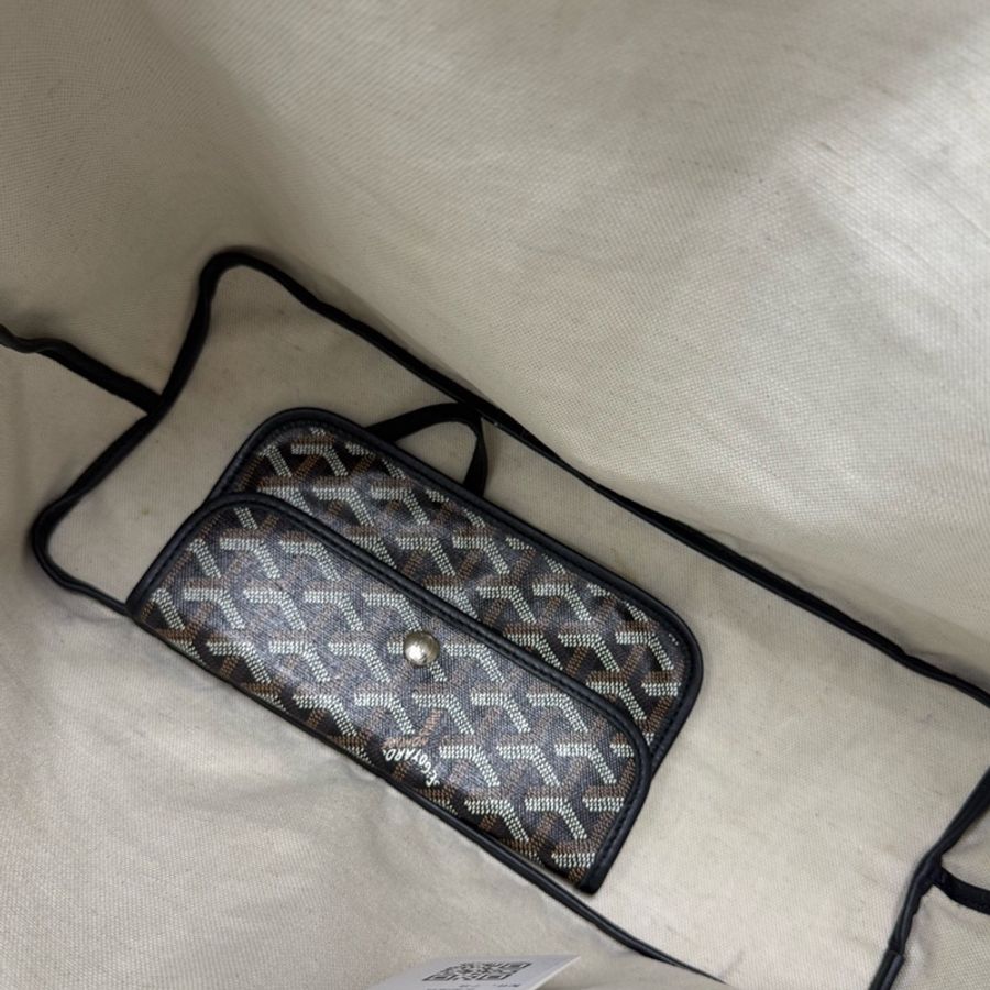 【全網最低價✨95%新】Goyard Hardy pm黑色托特包 戈雅老花tote托特包中號-1