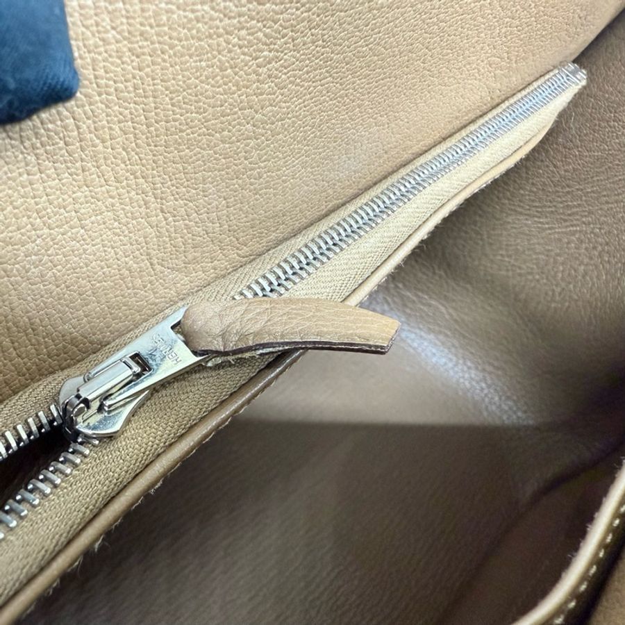 HERMES 37棕色銀釦吉普賽28/H061784-22