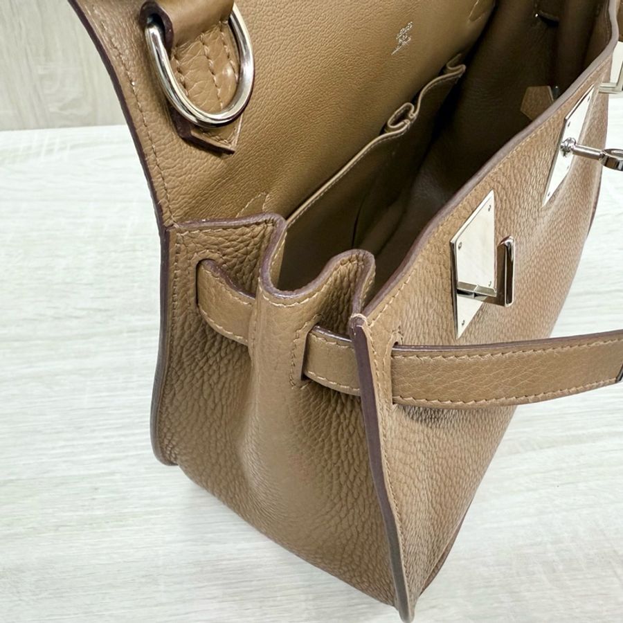 HERMES 37棕色銀釦吉普賽28/H061784-24
