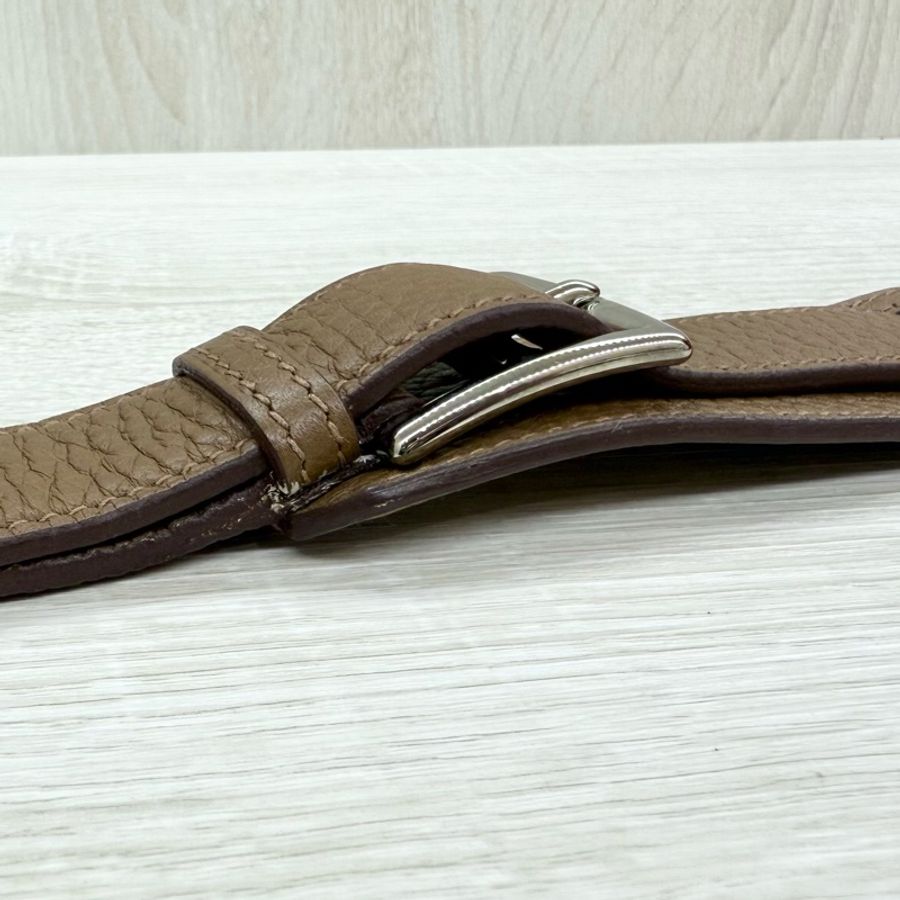 HERMES 37棕色銀釦吉普賽28/H061784-25