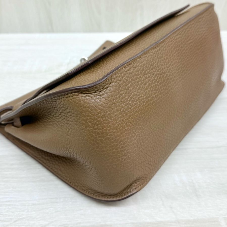 HERMES 37棕色銀釦吉普賽28/H061784-29