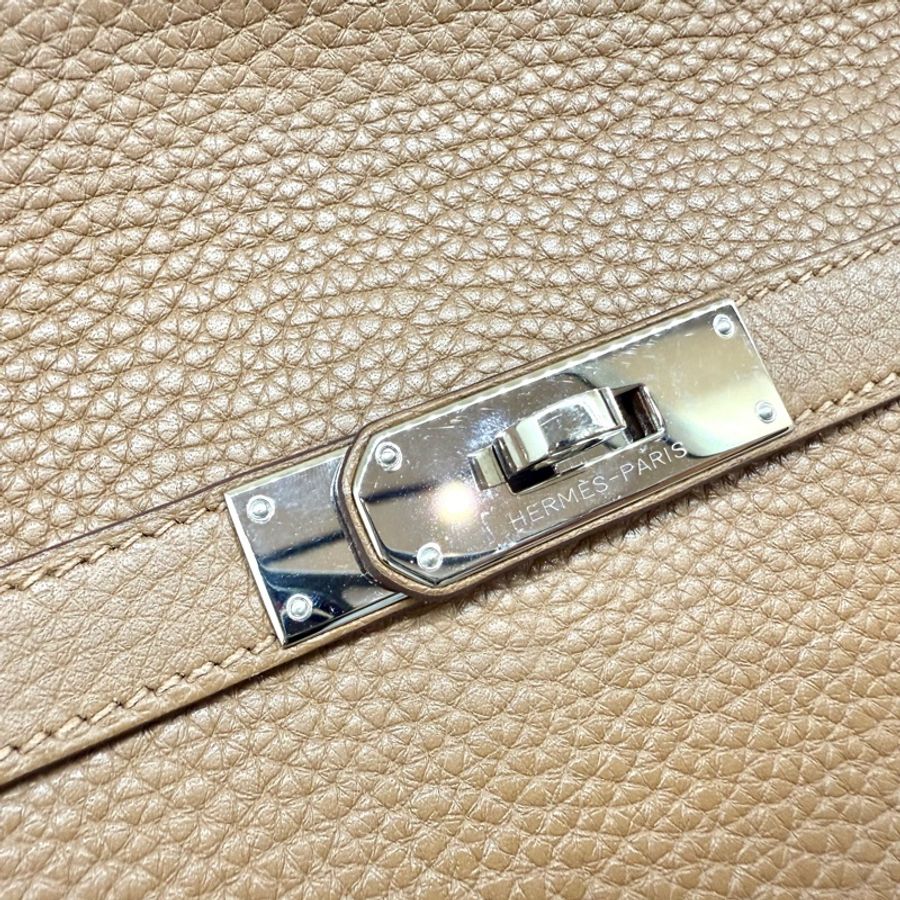 HERMES 37棕色銀釦吉普賽28/H061784-17