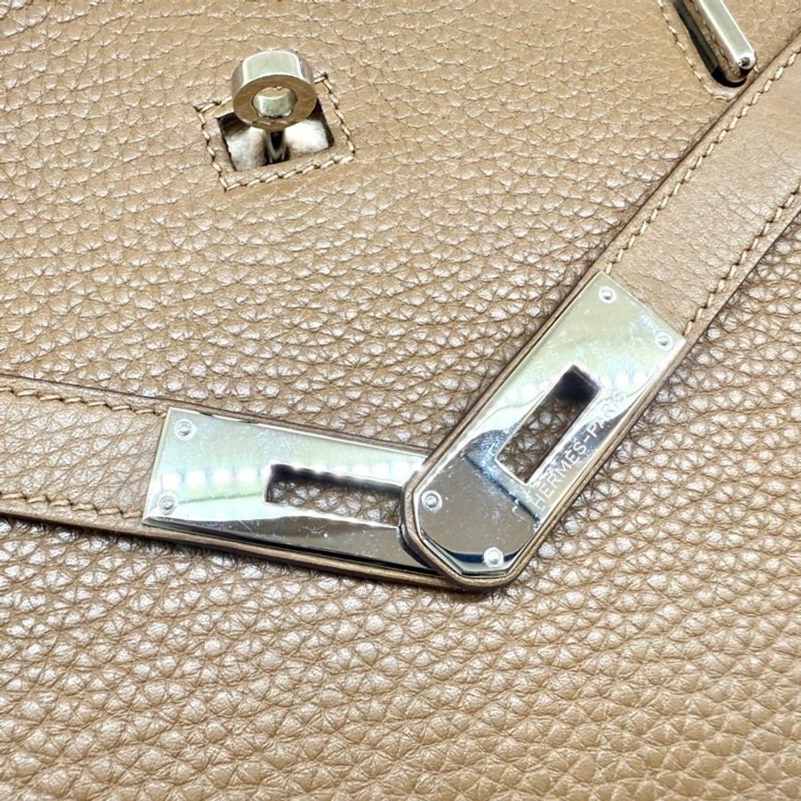 HERMES 37棕色銀釦吉普賽28/H061784-18