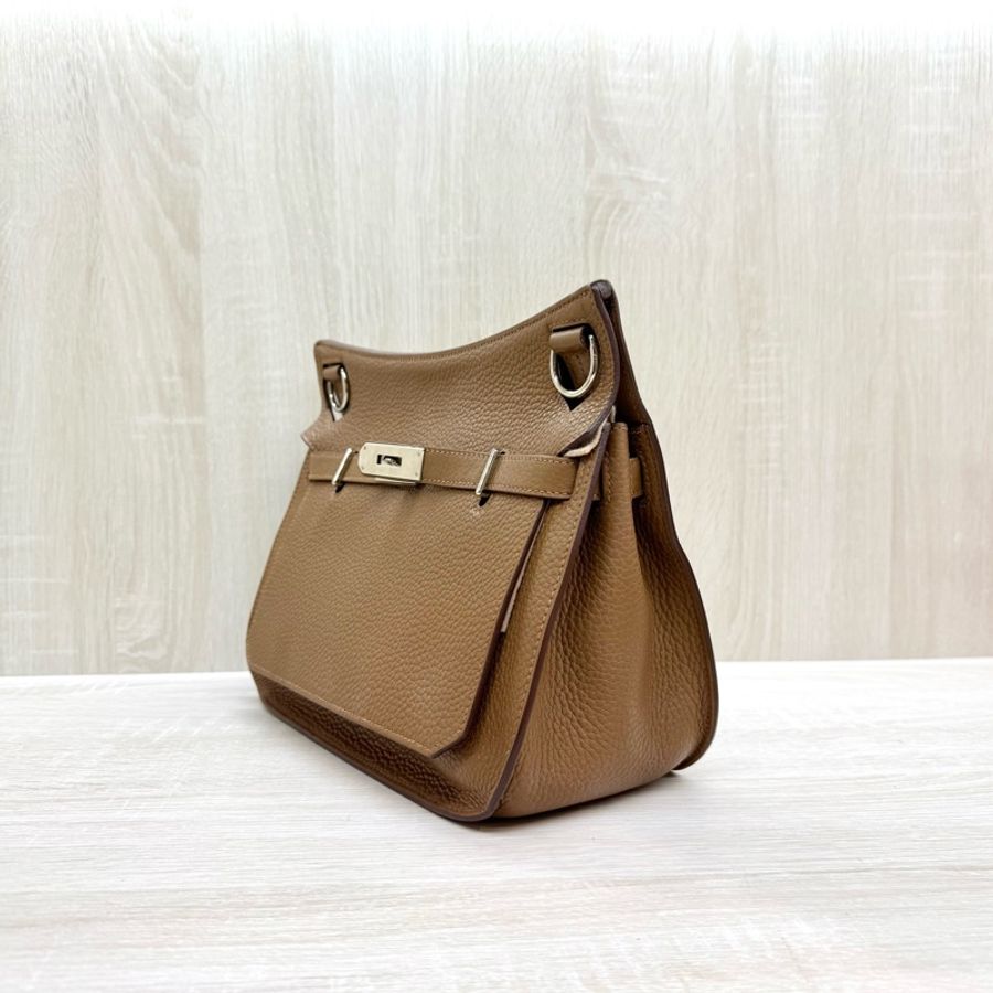 HERMES 37棕色銀釦吉普賽28/H061784-3