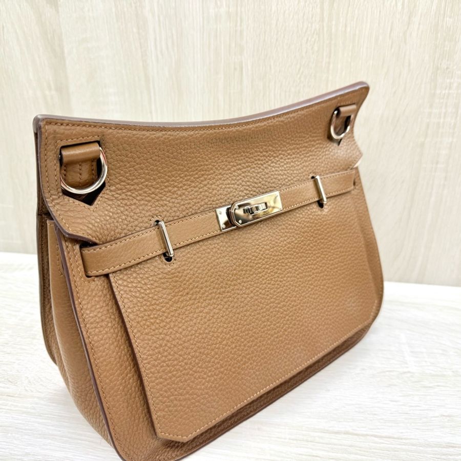HERMES 37棕色銀釦吉普賽28/H061784-5