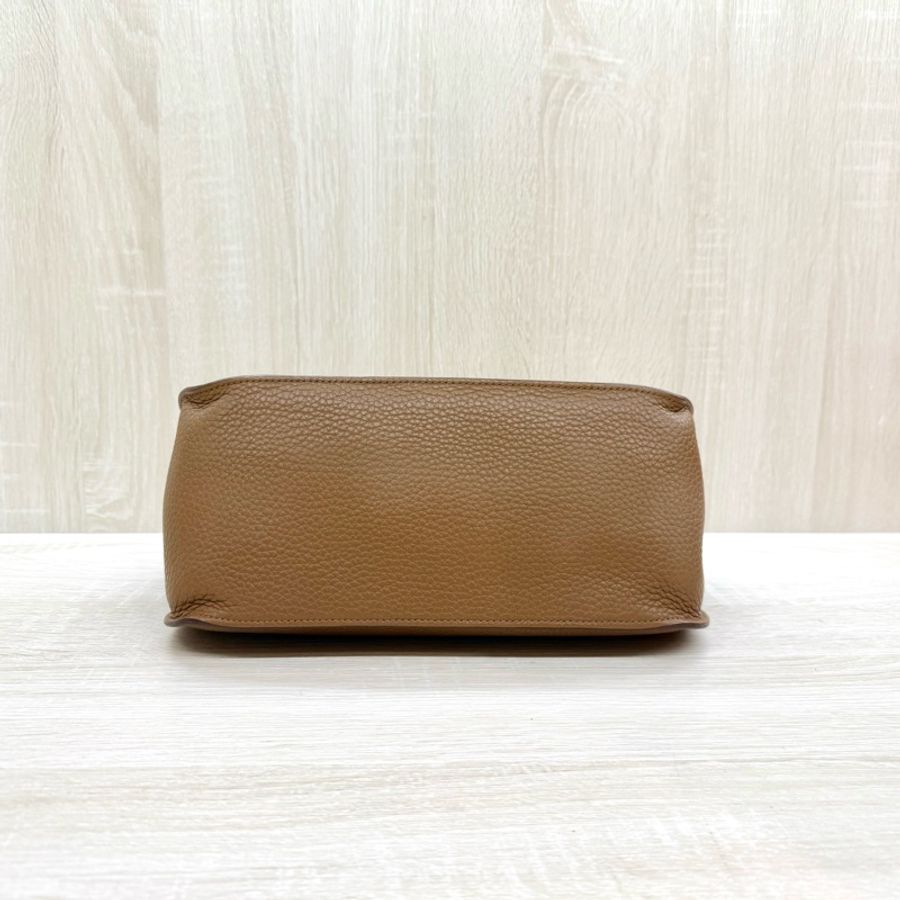HERMES 37棕色銀釦吉普賽28/H061784-6