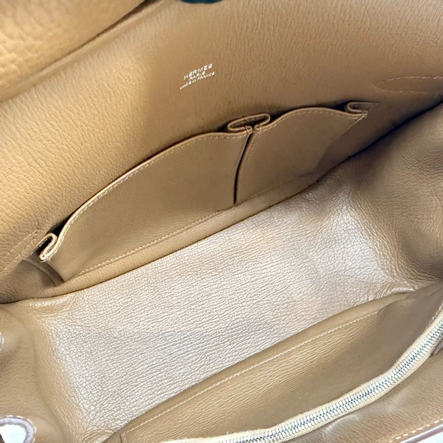 HERMES 37棕色銀釦吉普賽28/H061784-9
