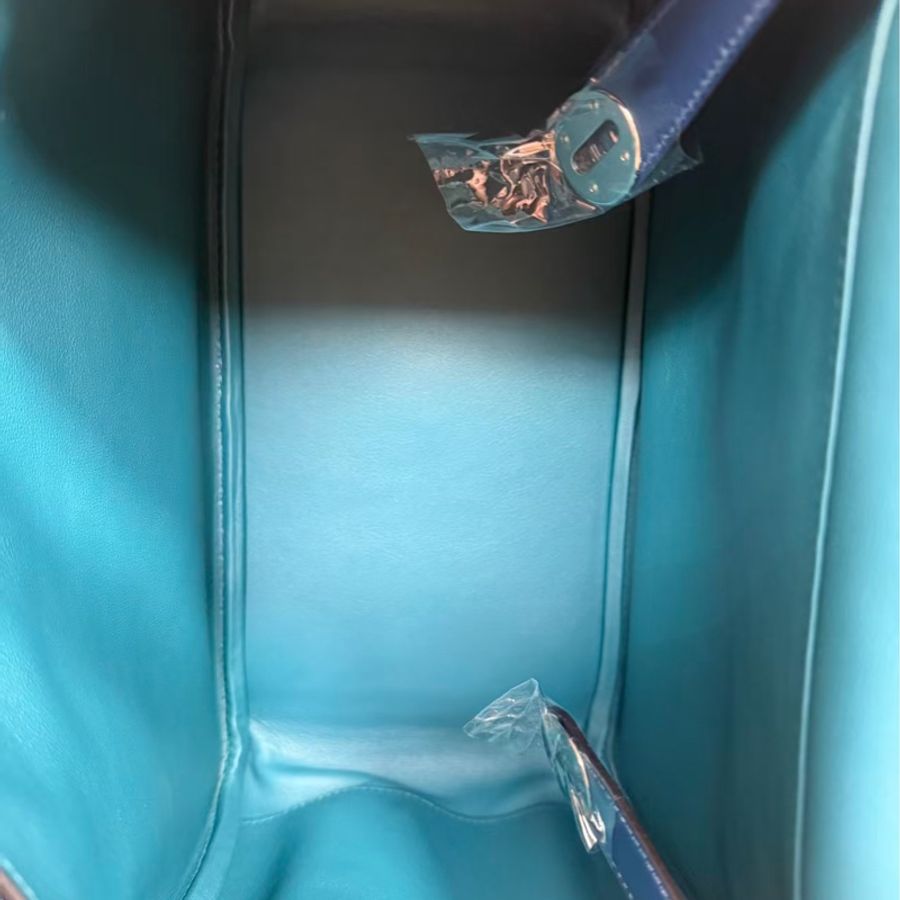 🌈Hermes💙Lindy 30💙深藍色銀扣🌈全新未使用🌈Swift皮🌟愛馬仕🌟-1