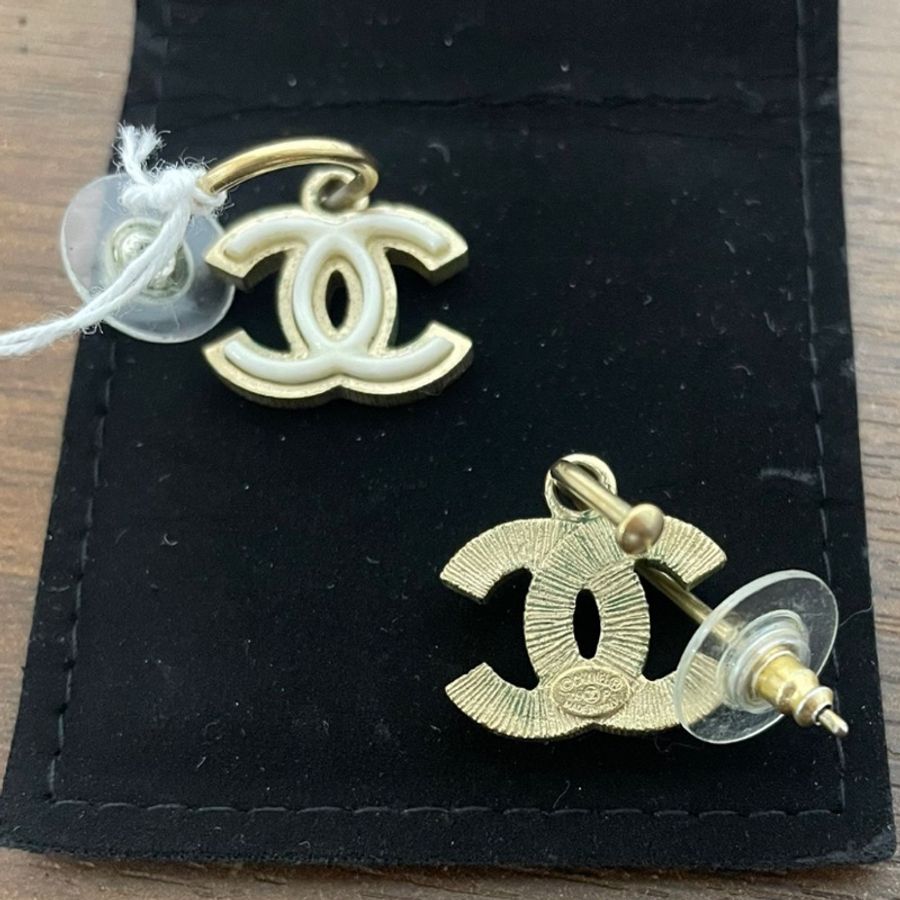 Chanel 雙C logo 耳環-5