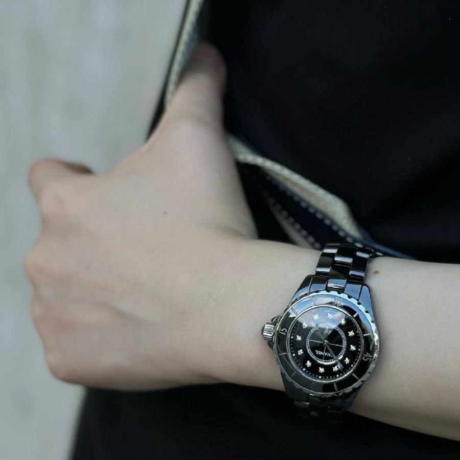 CHANEL - 黑色J12陶瓷點鑽╻33mm╻石英錶-2