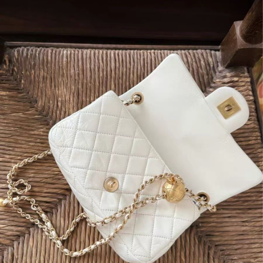 【95%新 ✨ 全網最低價！】Chanel 金球 CF大mini白金 經典保值 特別款-1