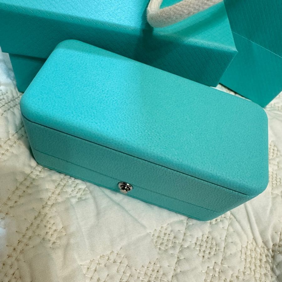 Tiffany 蒂芬妮18K金相思豆耳環 耳釘-7