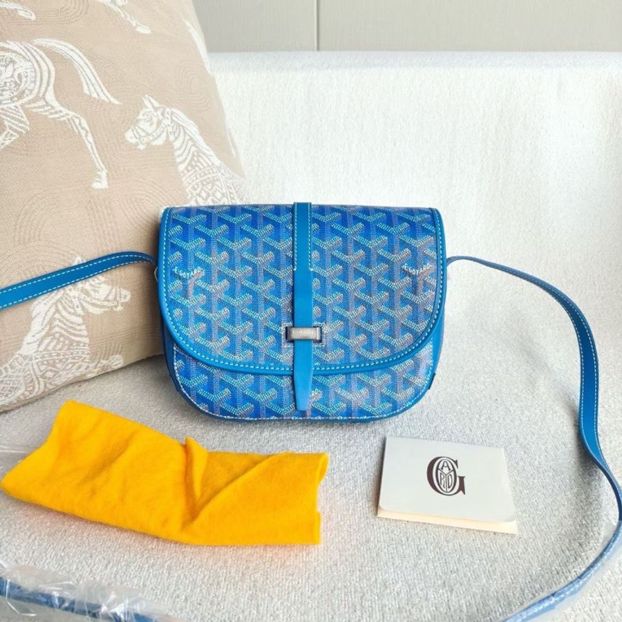 Goyard戈雅Belvedere老花郵差包小號22*16*7 99新配件塵袋-1