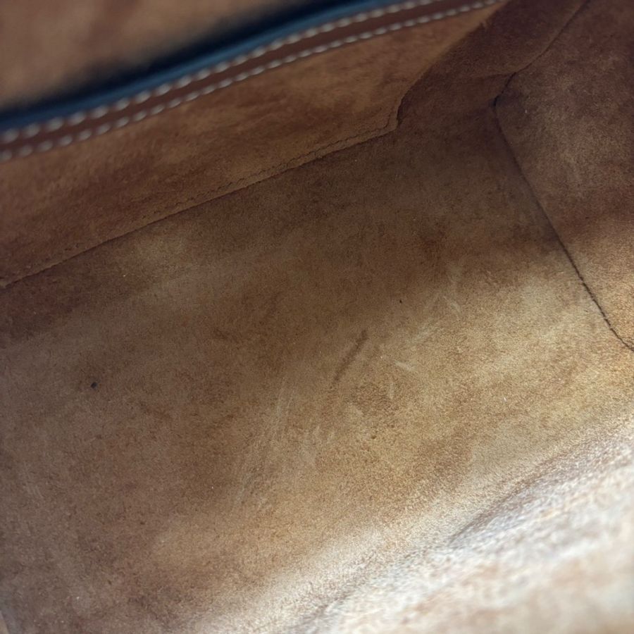 Celine 焦糖色凱旋門logo波士頓全皮枕頭包21*17 99新配件塵袋-2