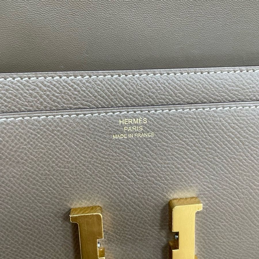 🌈Hermes🧡Constance Wallet🧡大象灰金扣🌟97.5新🌟Epsom皮🌟長銀包🌟愛馬仕🌟-1