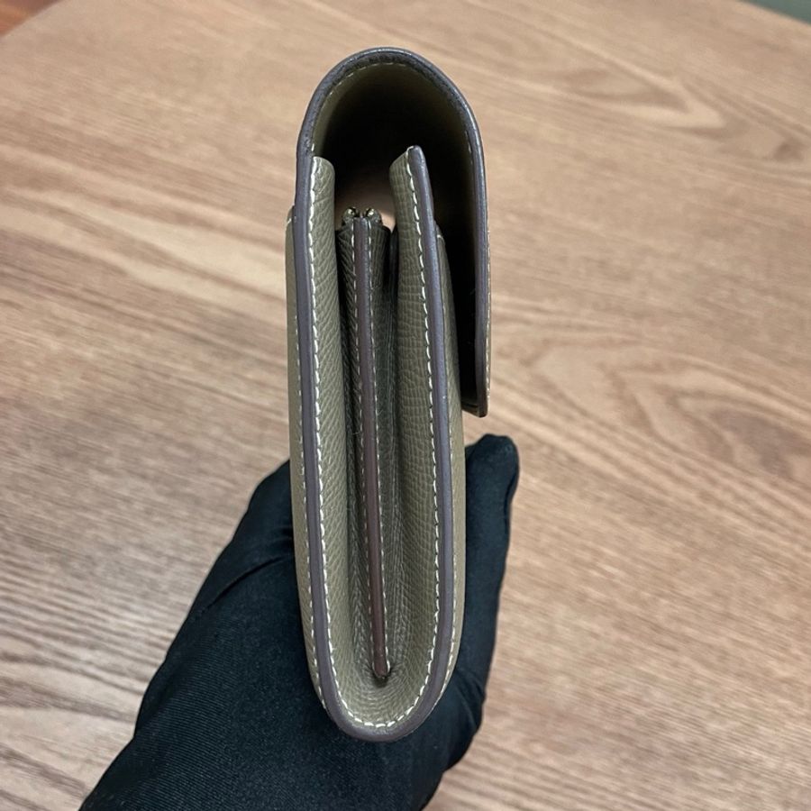 🌈Hermes🧡Constance Wallet🧡大象灰金扣🌟97.5新🌟Epsom皮🌟長銀包🌟愛馬仕🌟-5