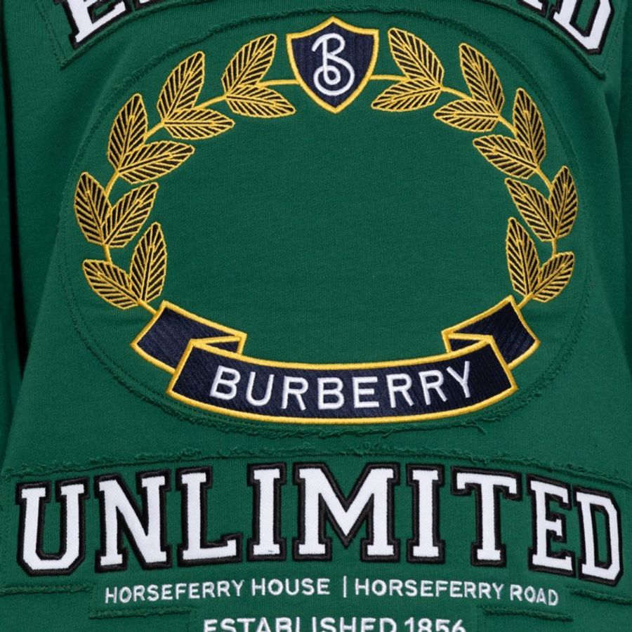 🎊新年特賣🧧Burberry 80650471 女款 Harper 學院風衛衣上衣 綠色 L/XL-6