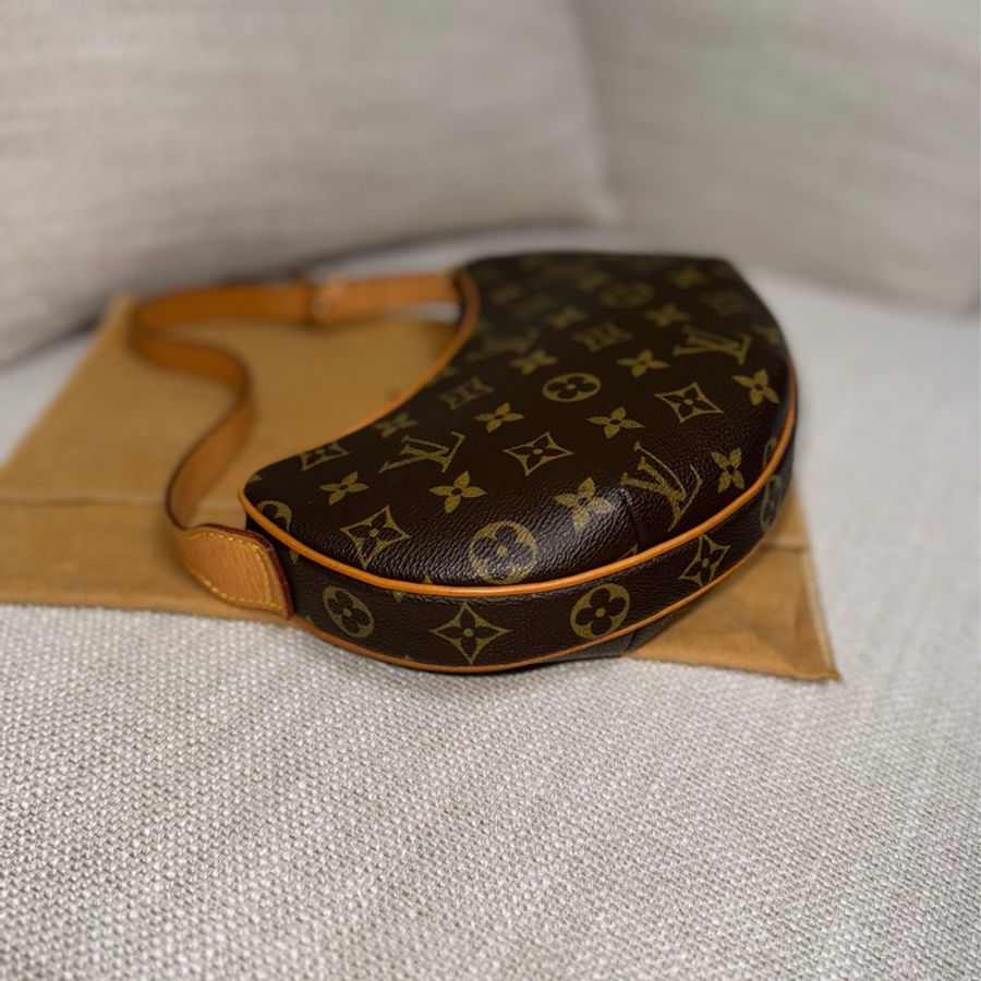 豌豆包✨稀有小號✨92新以上美品✨LV Croissant small 中古可頌包小號🥐漂亮好包況🧡豌豆包/月亮包/月牙包/LV老花肩背包/LV腋下包-28