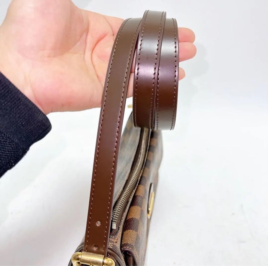 【90%新✨經典款式】LV Ravello棕棋盤格奔馳包斜挎包中古vintage-7